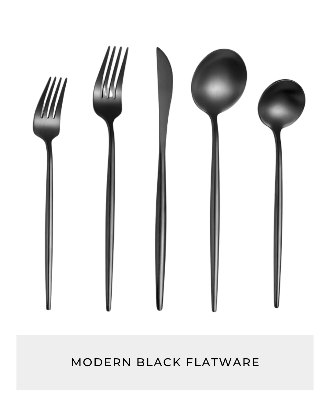 Modern Black Flatware