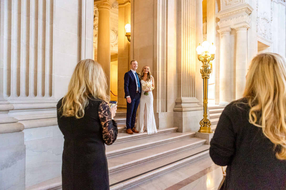 couples beautiful moment at the city hall 