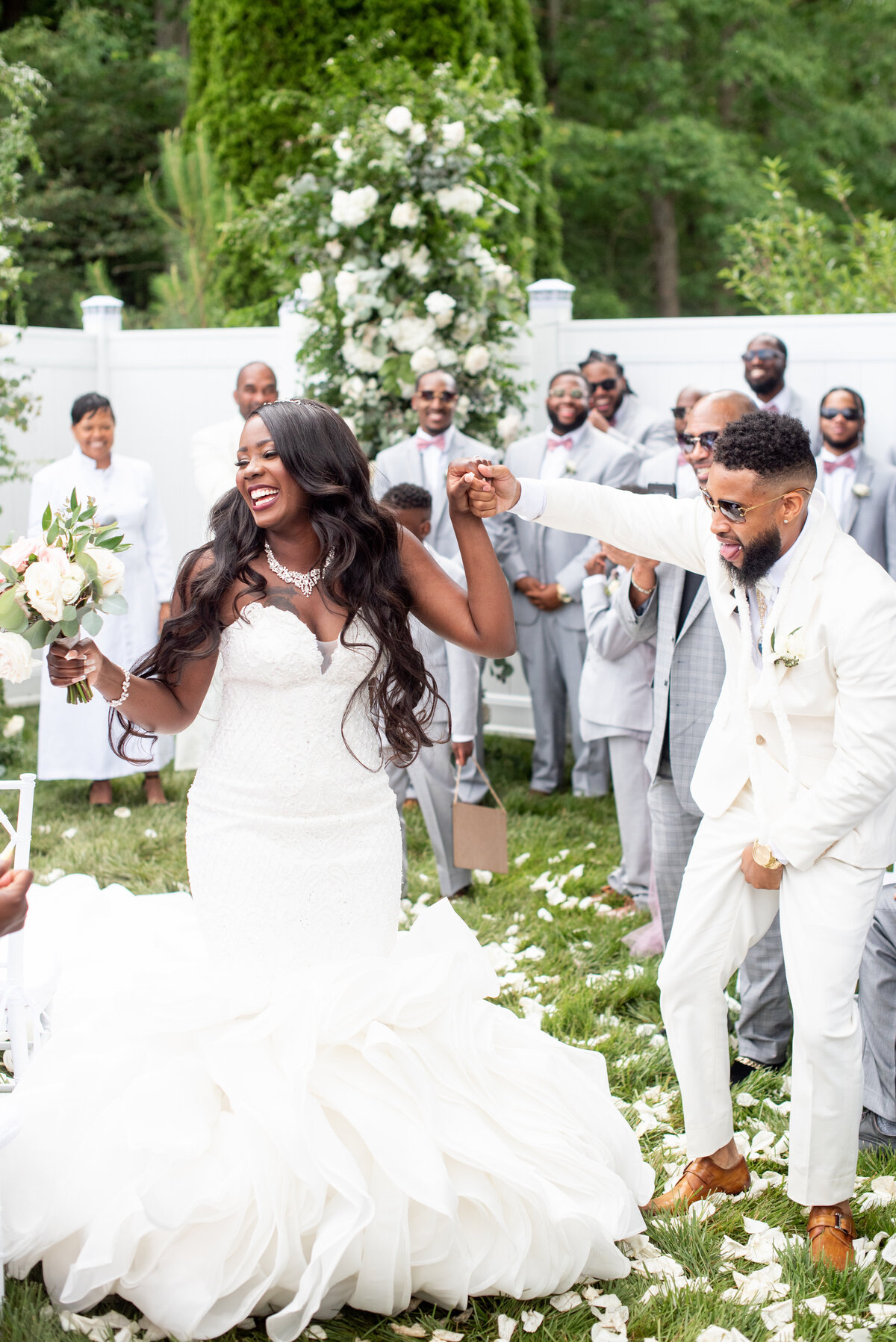Black Bride and groom luxury Richmond Virginia wedding
