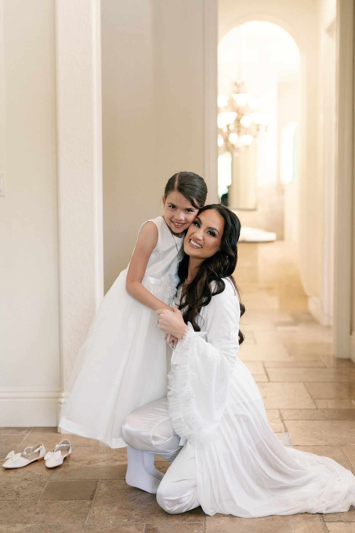 Bride getting ready at La Casa Toscana wedding in Fort Myers, Florida