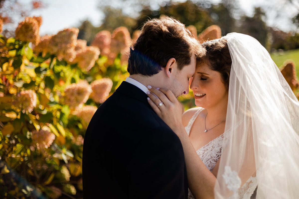 Couples portrait on their wedding day.