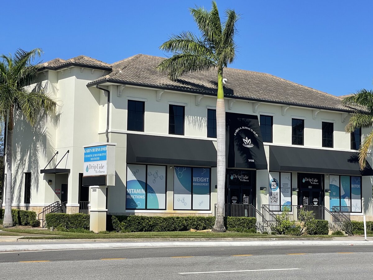 Clean, professional medical spa treatment room with neutral tones at DripTide Wellness St Pete in St. Petersburg