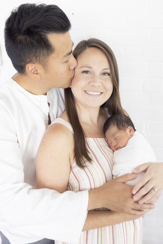 baby boy newborn portraits with parents