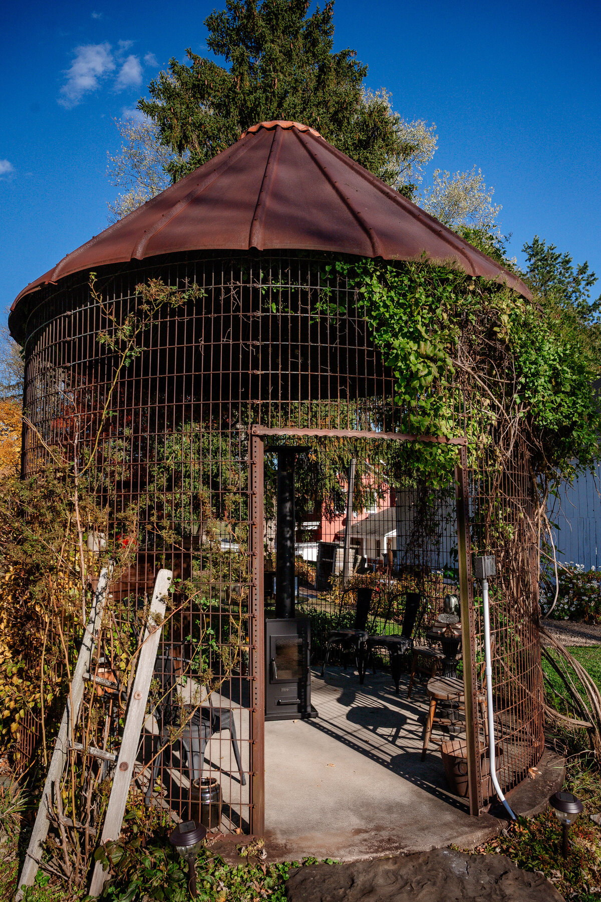 chicken coop at shady elms farm which is also used as a cigar bar