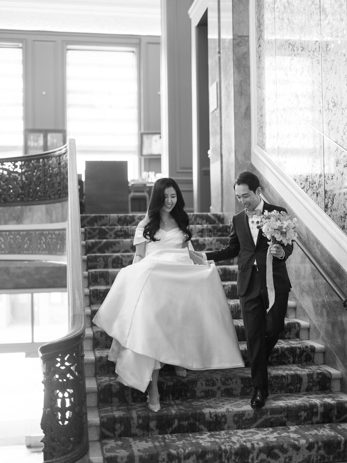 Wedding processional Beacon Grand hotel San Francisco downtown wedding photography