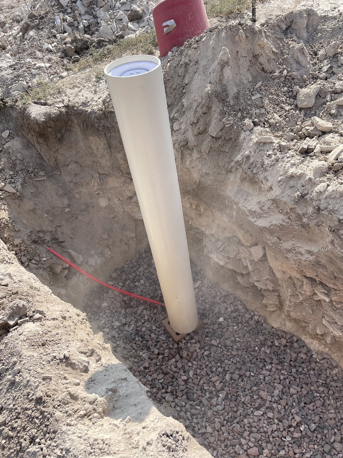 Close up of a recent horse waterer project in Fremont County.