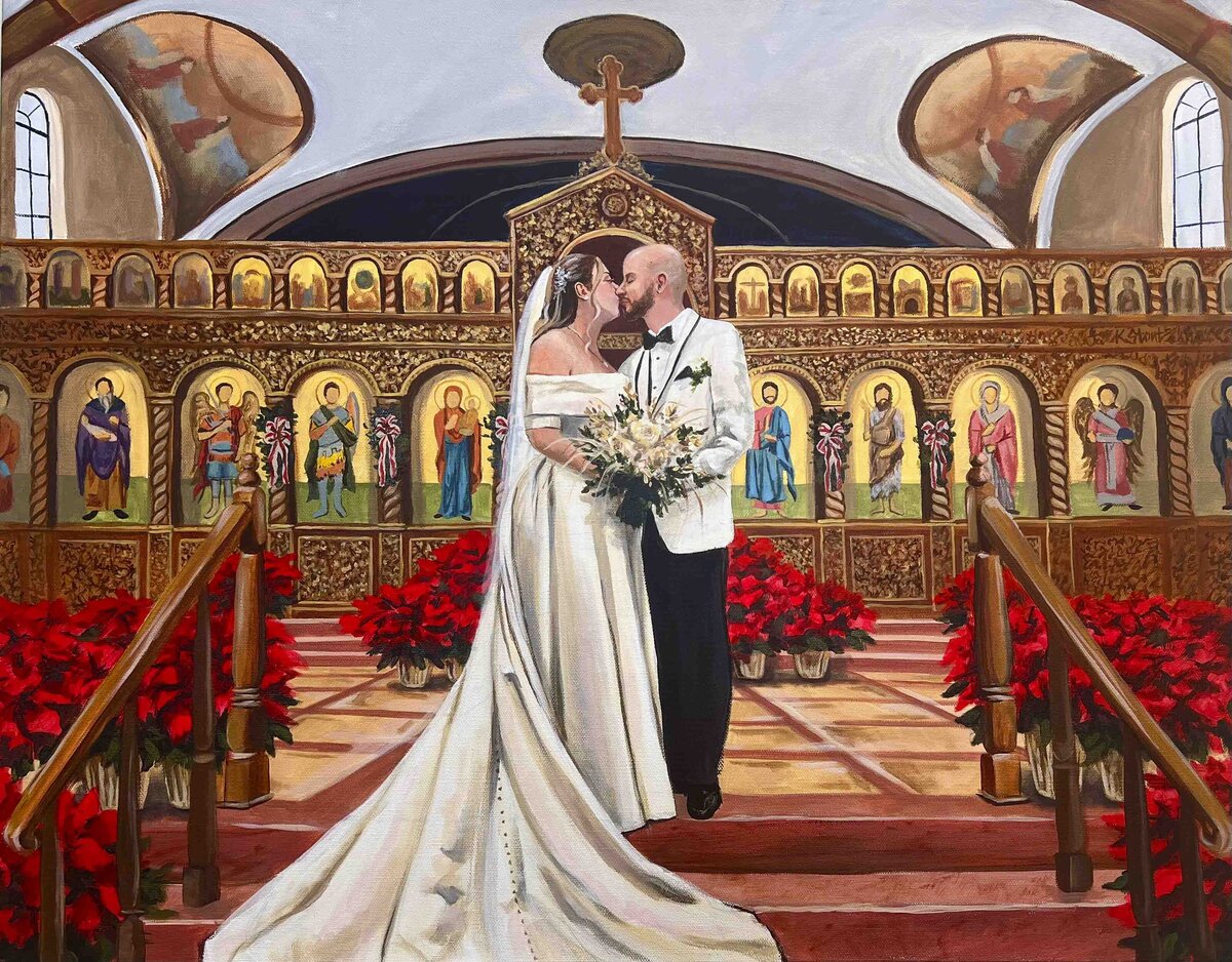 Chicago Illinois Live Wedding Painting