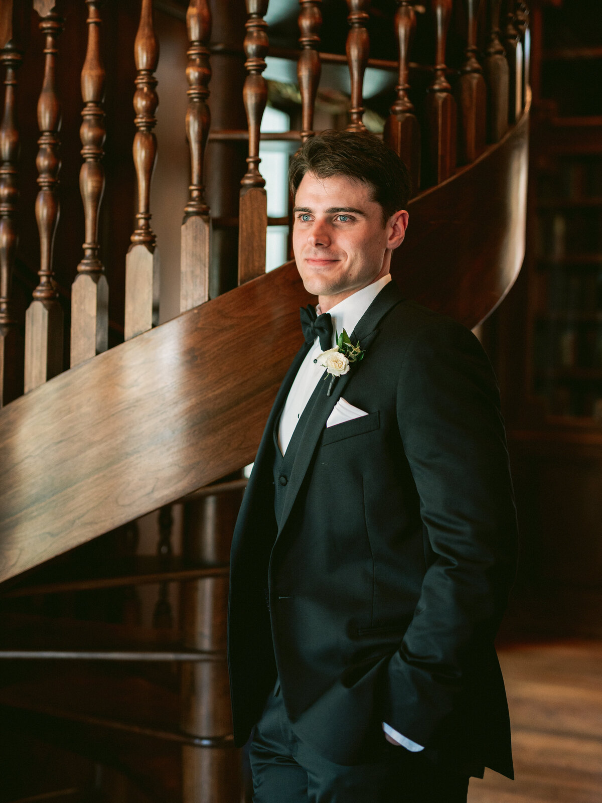 Groom portrait at the Olana Hotel Dallas by White Orchid Photography