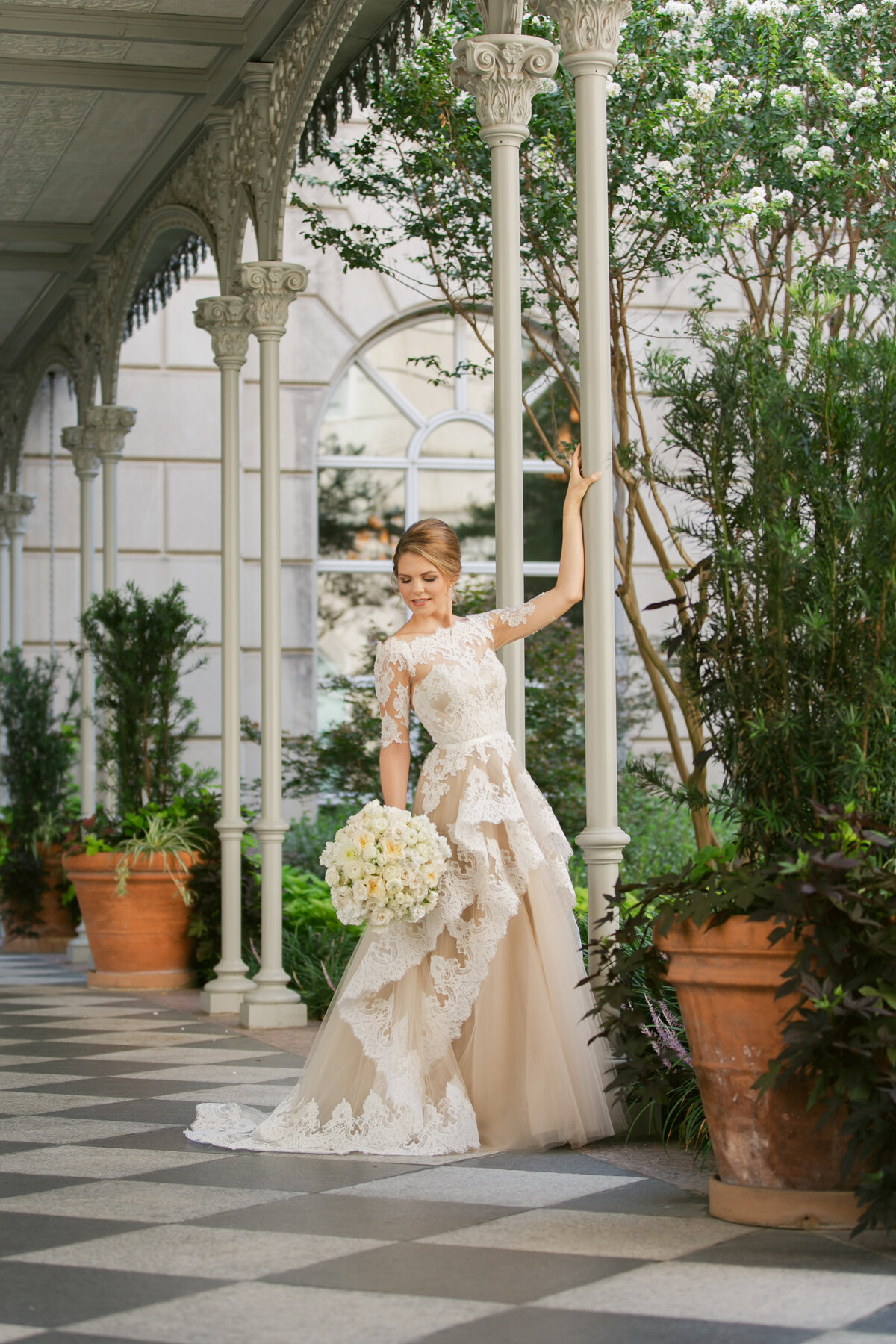 Bridal portraits at hotel crescent dallas