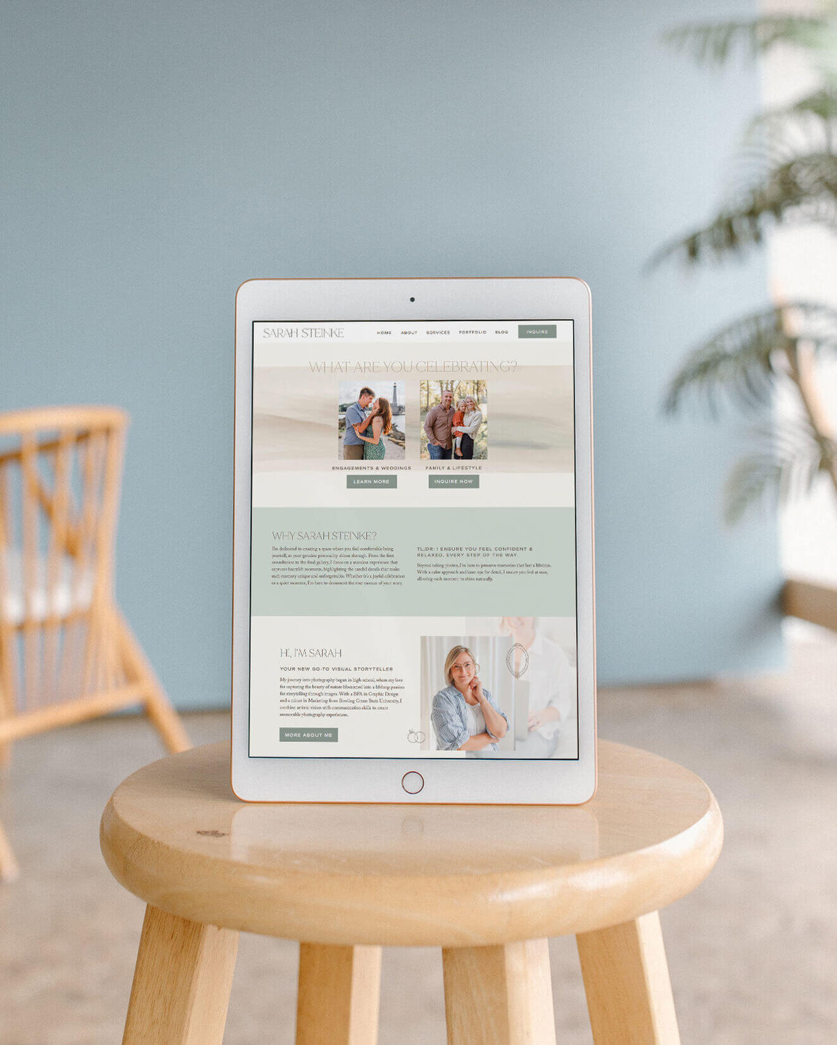 photography brand board featuring coastal tones and a soft, reliable aesthetic