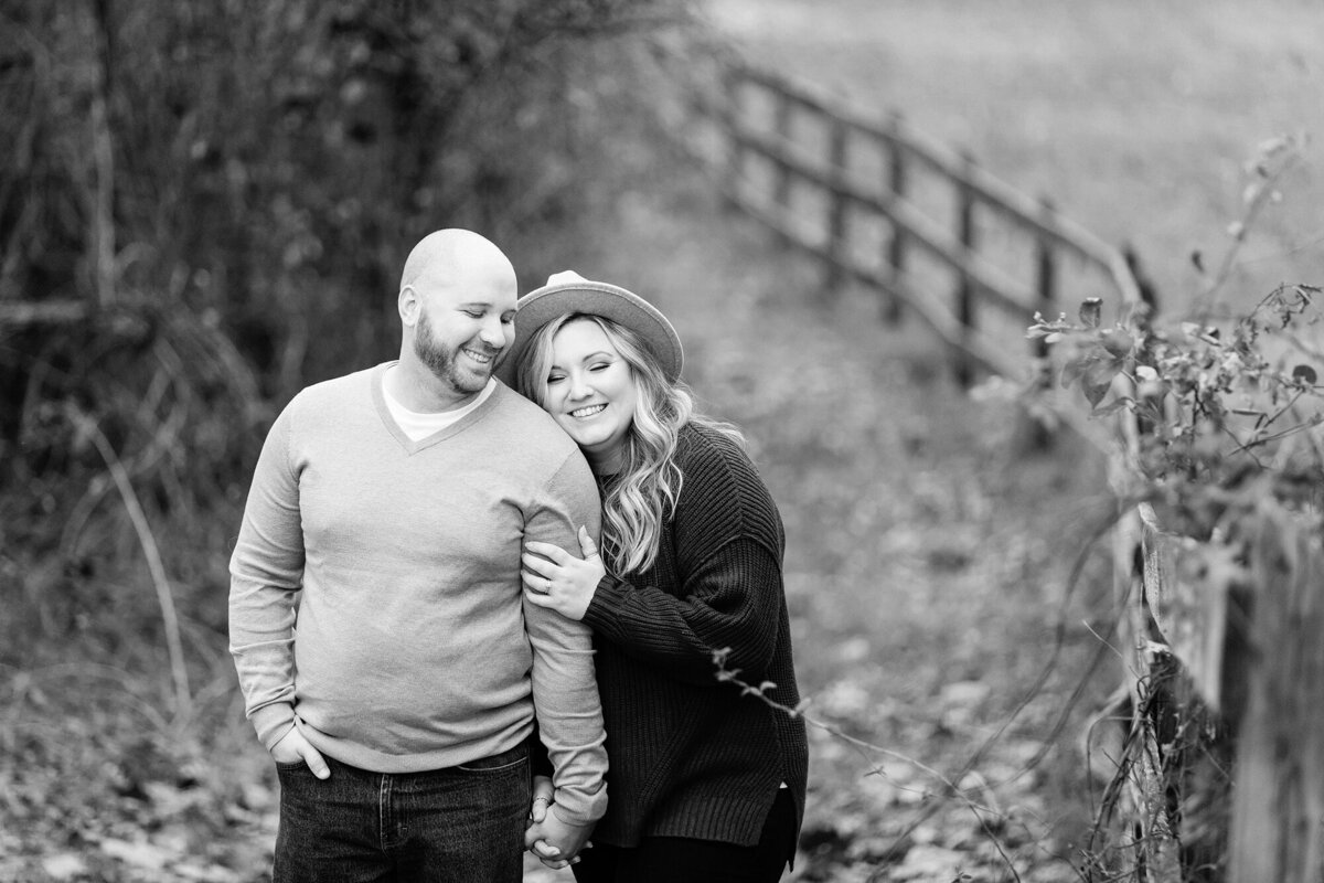 Engagement Portraits taken at a farm