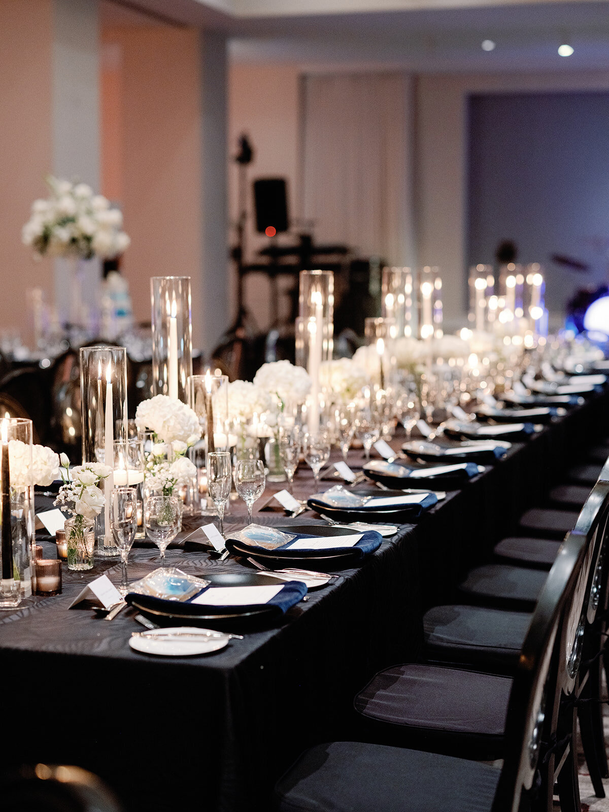 Winter Wedding reception at Hotel Washington grand ballroom 