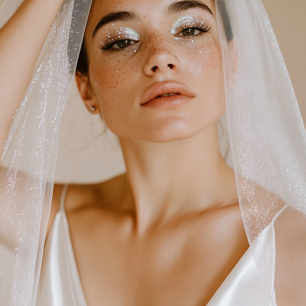 Bride in White Veil