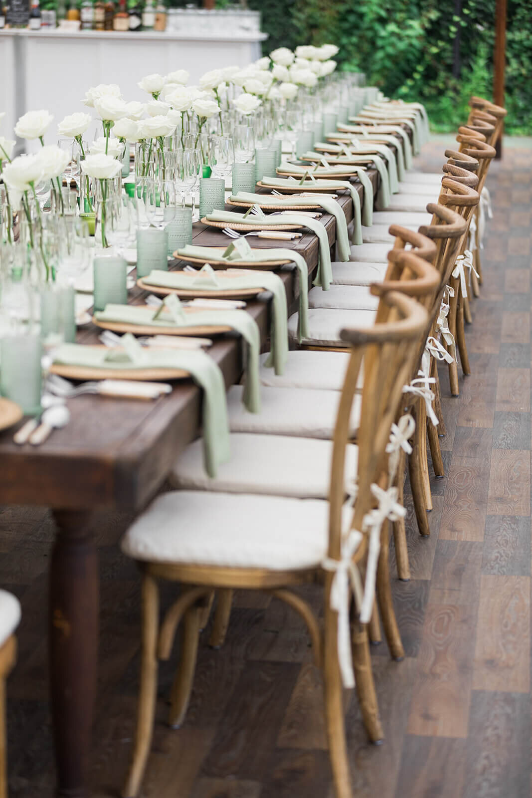 wedding reception table at Long Island New York