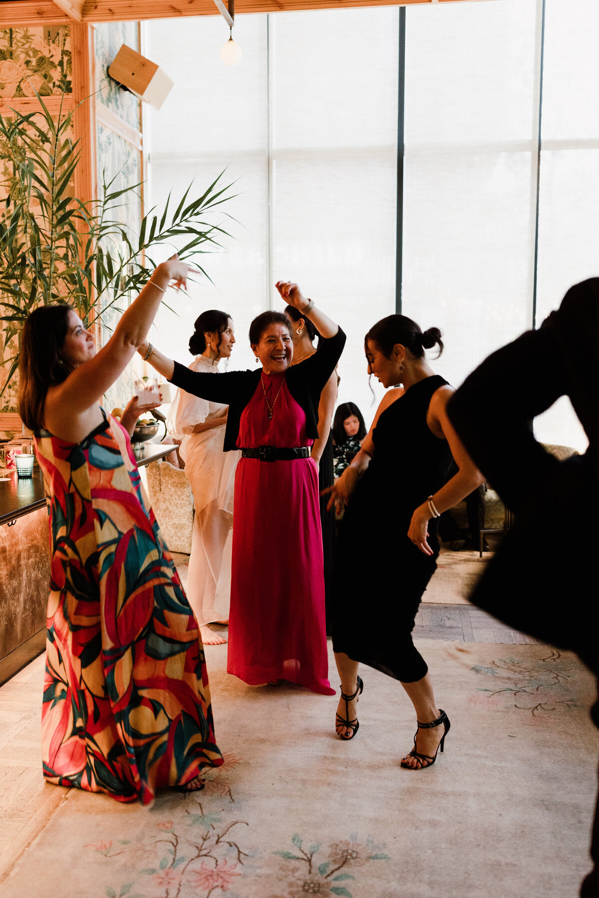 Wedding guests dancing at the Proper Hotel Austin