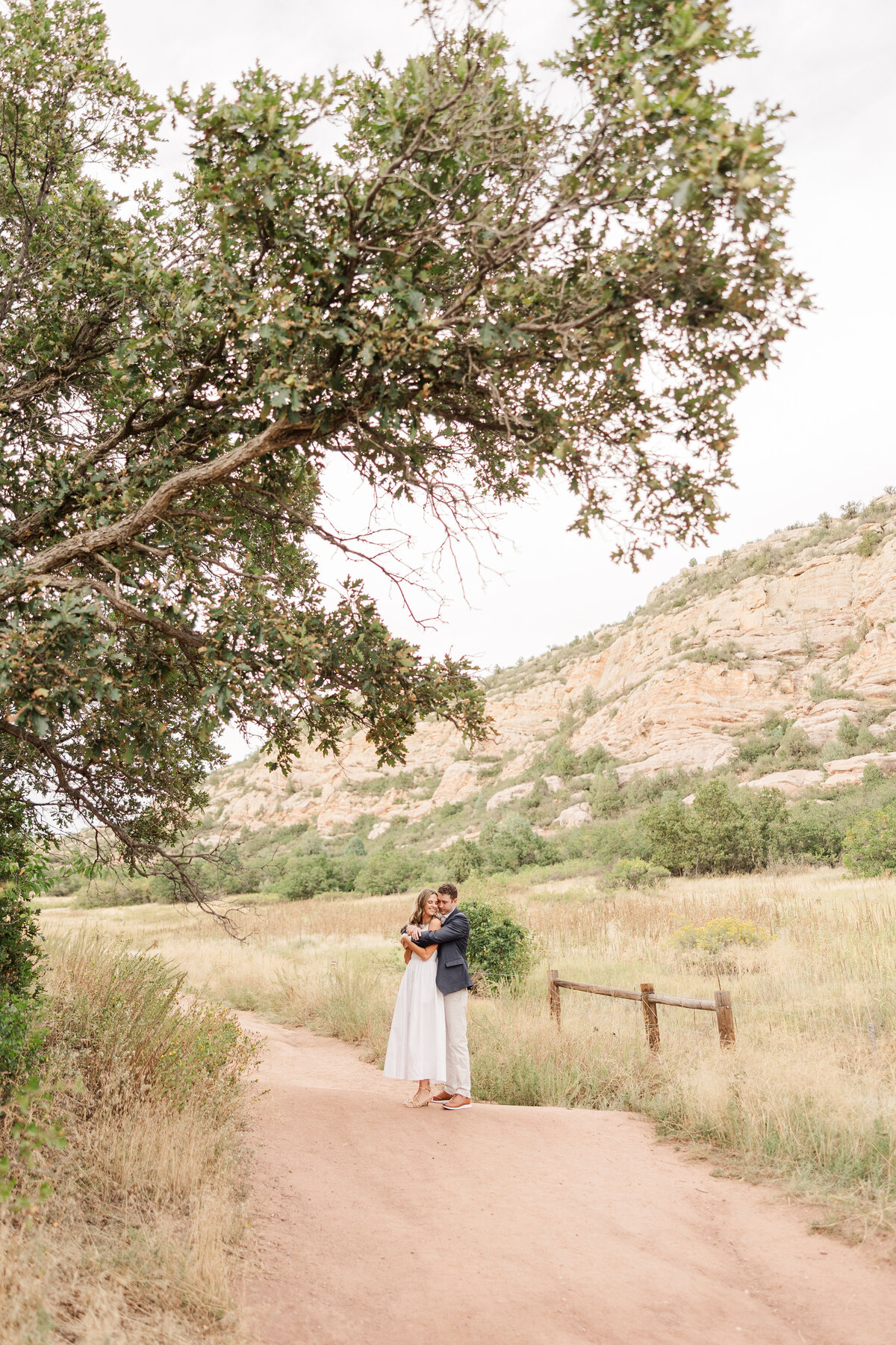 couple during their engagement photoshoot close to Denver Colorado
