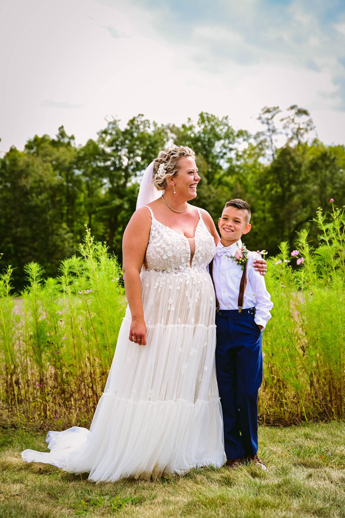 bride and ring bearer