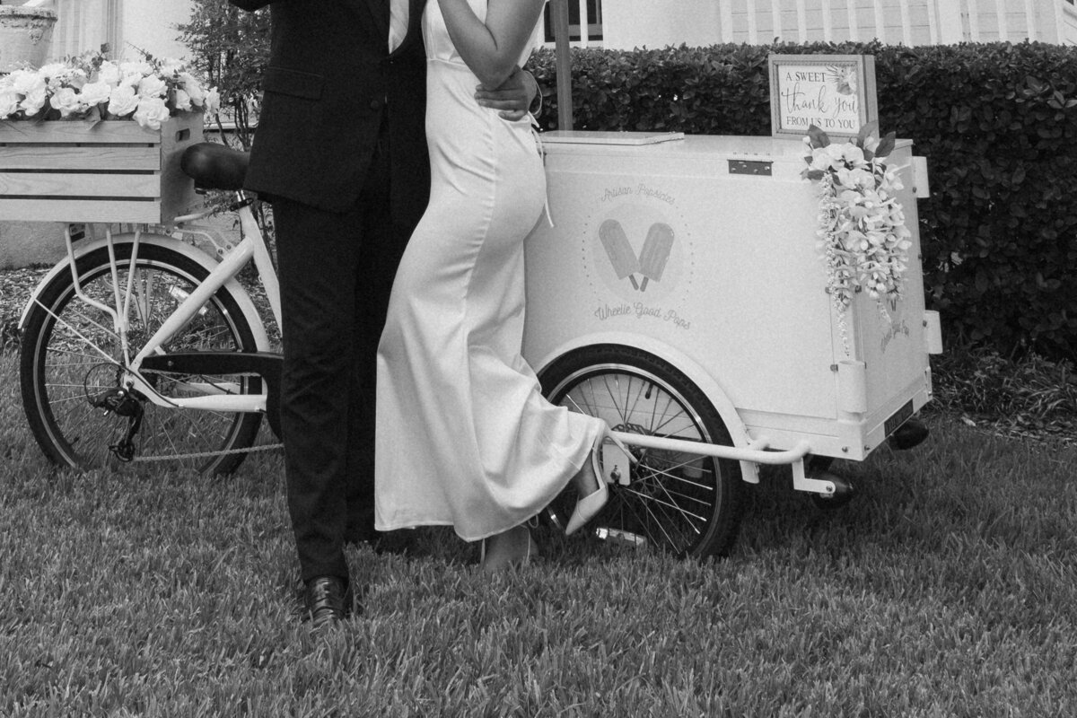 Charming pastel popsicle cart at a Florida wedding reception at The Palm Mansion