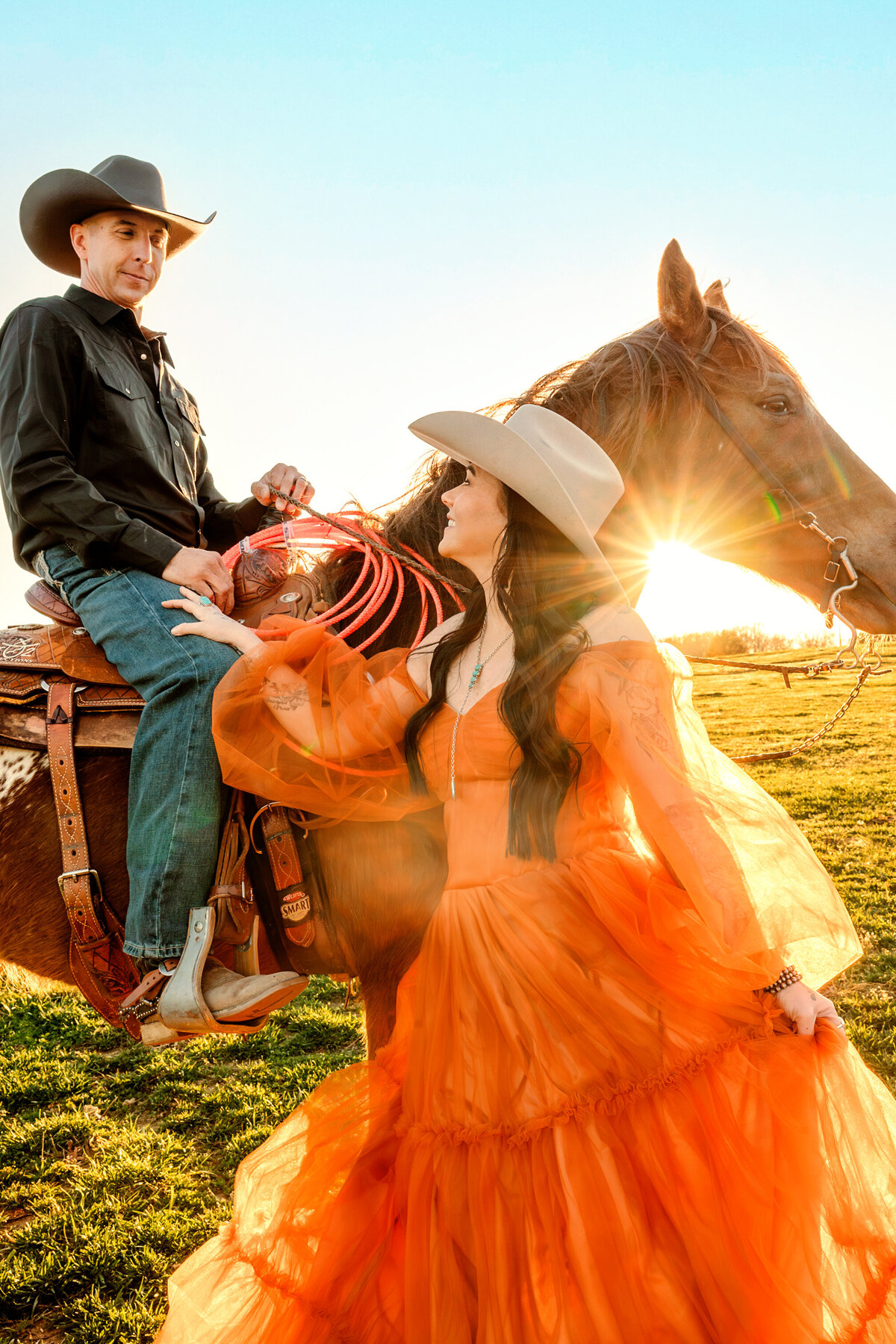 Couple photos with a western theme 