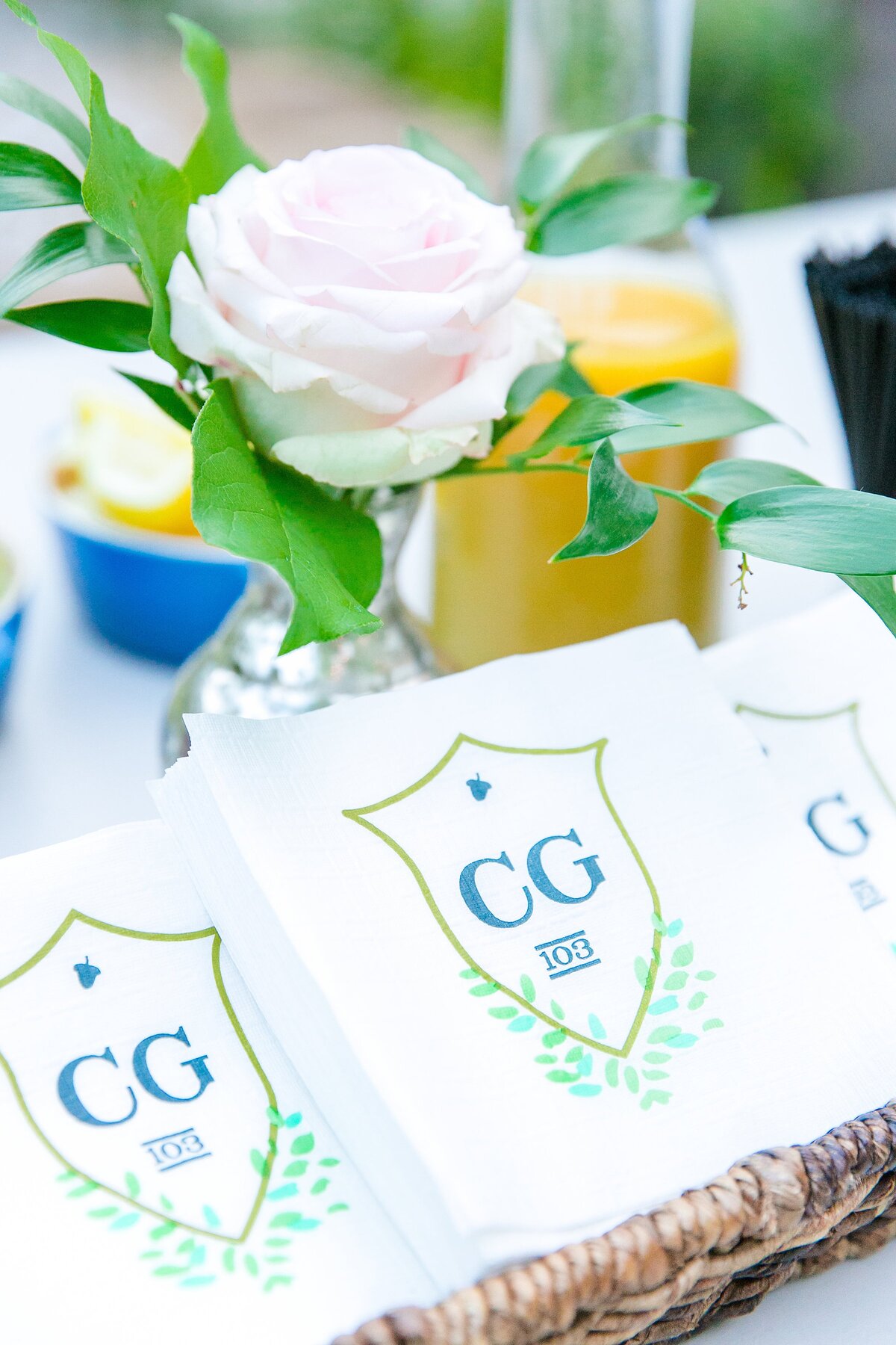 branded napkins at cannon green