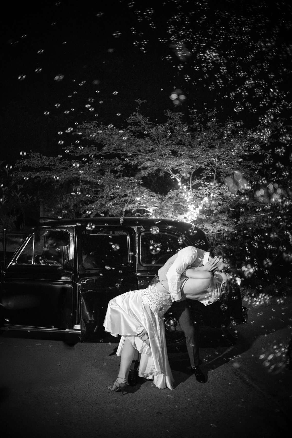 Editorial photos at night at a destination wedding at Nestldown in Los Gatos, California