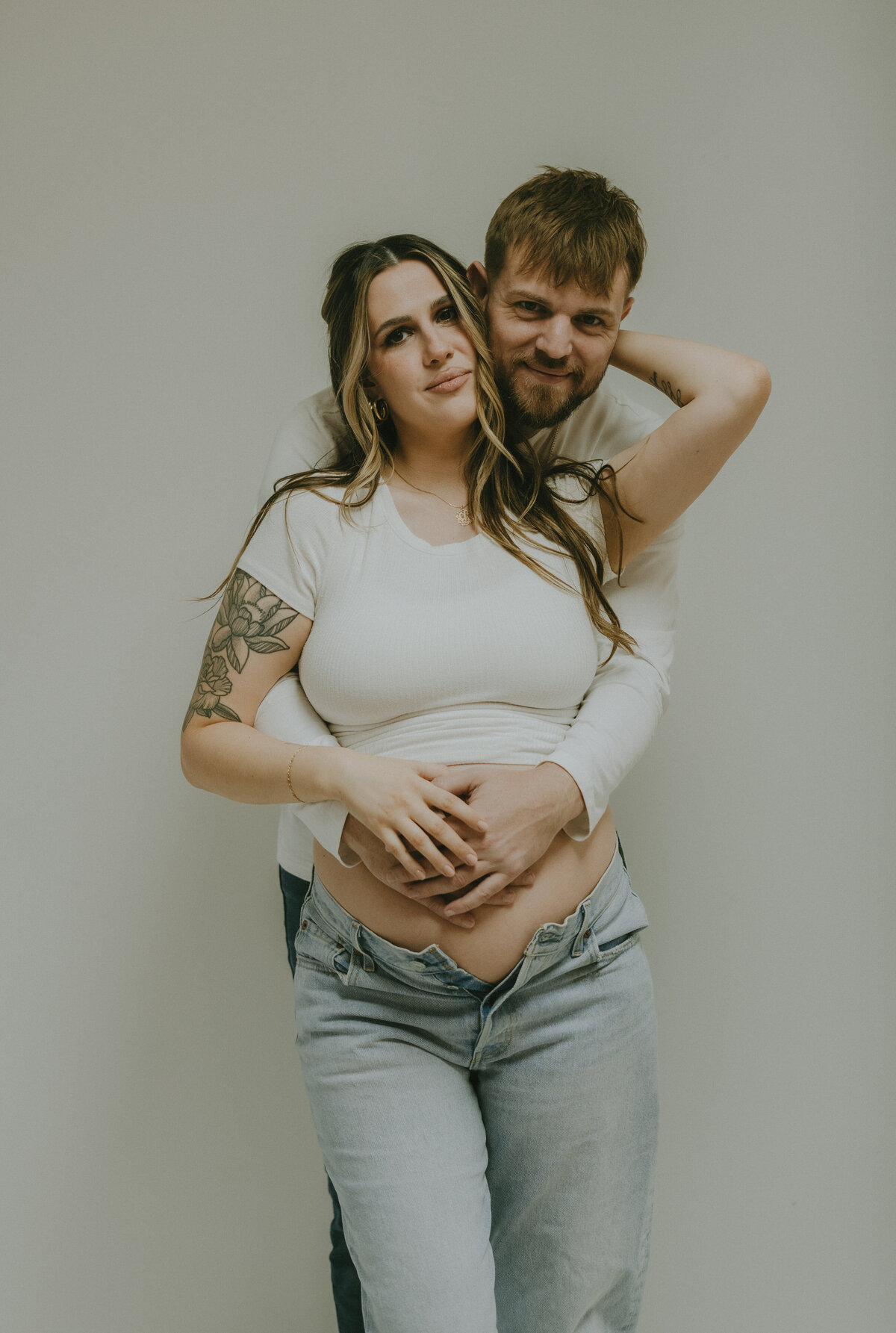 Lafayette Maternity Photographer, New Orleans Couple Photographer, Studio Maternity Photoshoot, Editorial Maternity Photoshoot