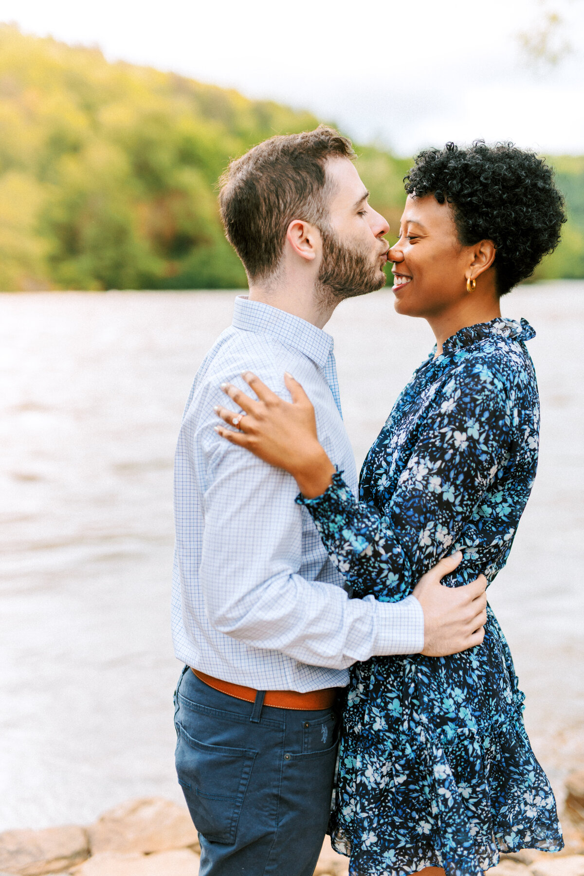 Chattahoochee Coffee Company couples engagement photography session on Chattahoochee River in Atlanta, Georgia