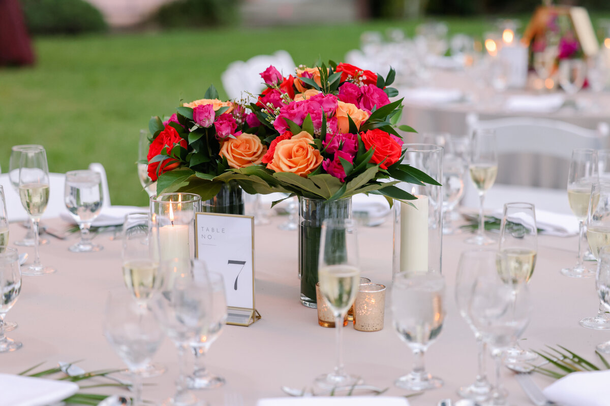28 - Vinoy Hotel Wedding Tea Garden Lawn Reception Centerpiece - Tampa Bay Wedding Planner
