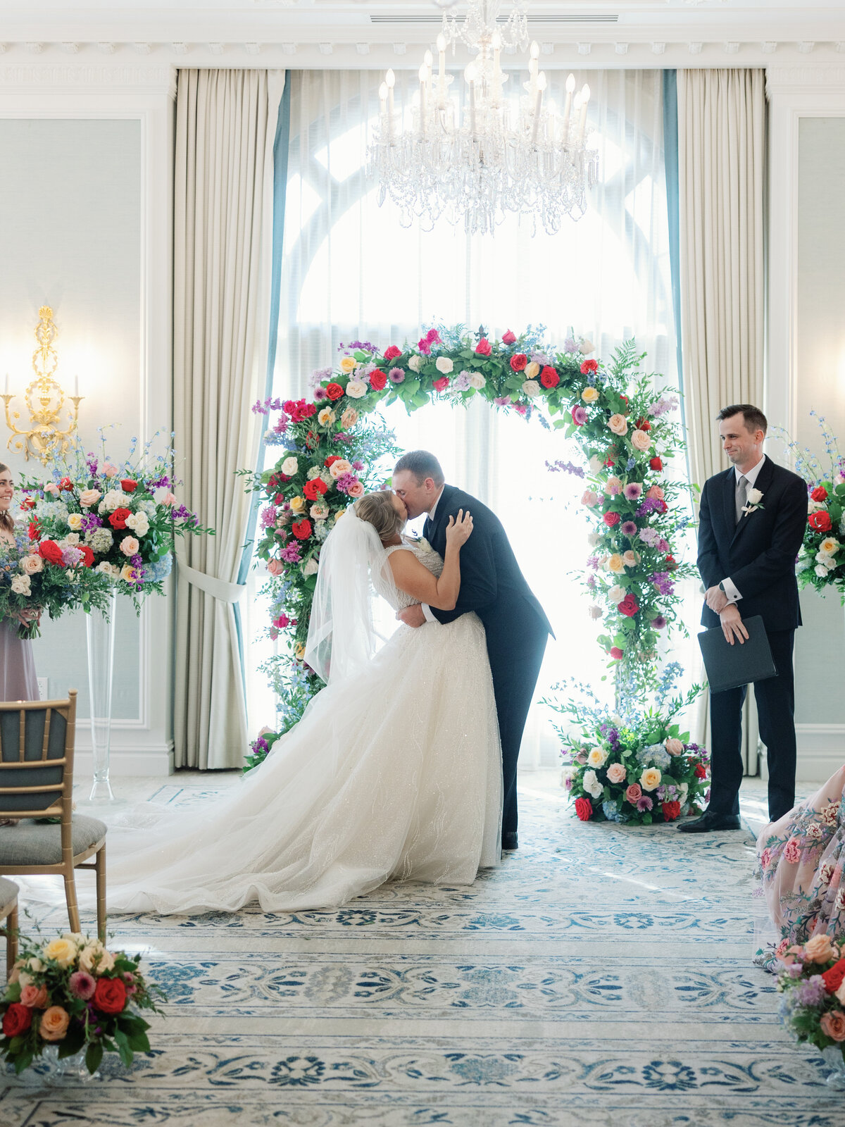 Indiana_Michigan_Wedding Planner_Carmel Indiana_Hotel Carmichael_Editorial_Ceremony_Bridal Fashion_Wedding Decor_Husband & Wife_Portrait