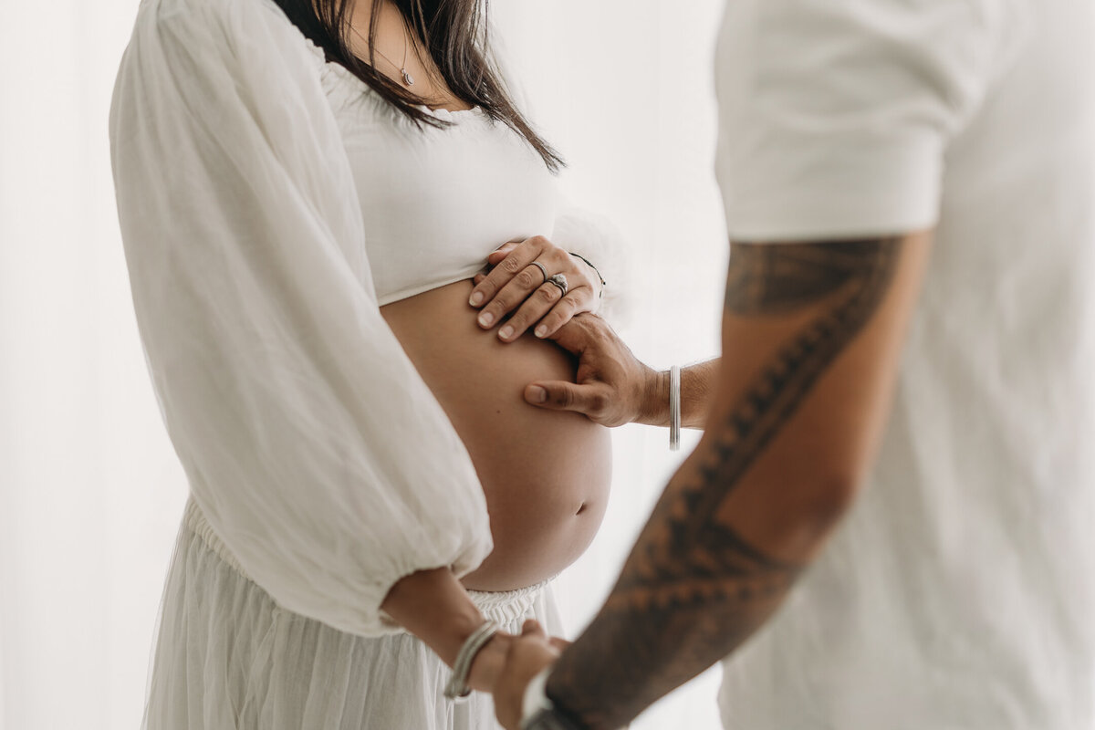 Maternity Kelowna Women in white dress