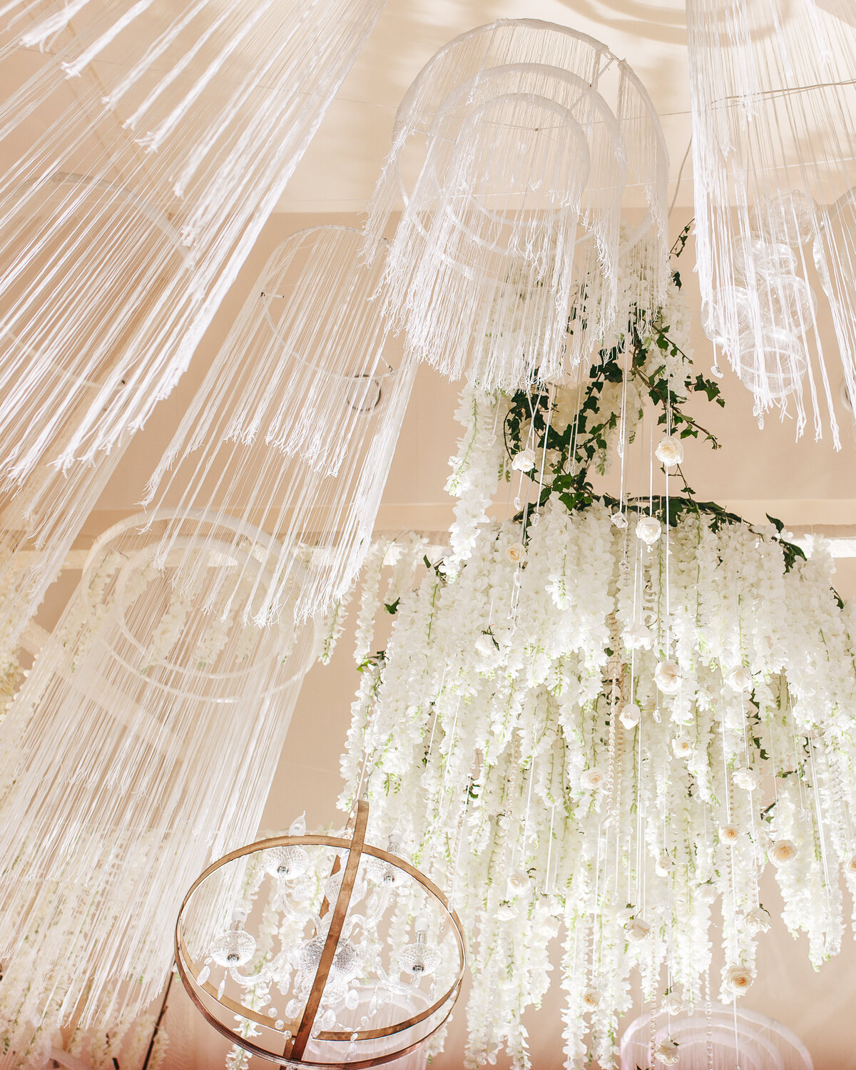 white-hanging-wedding-decor