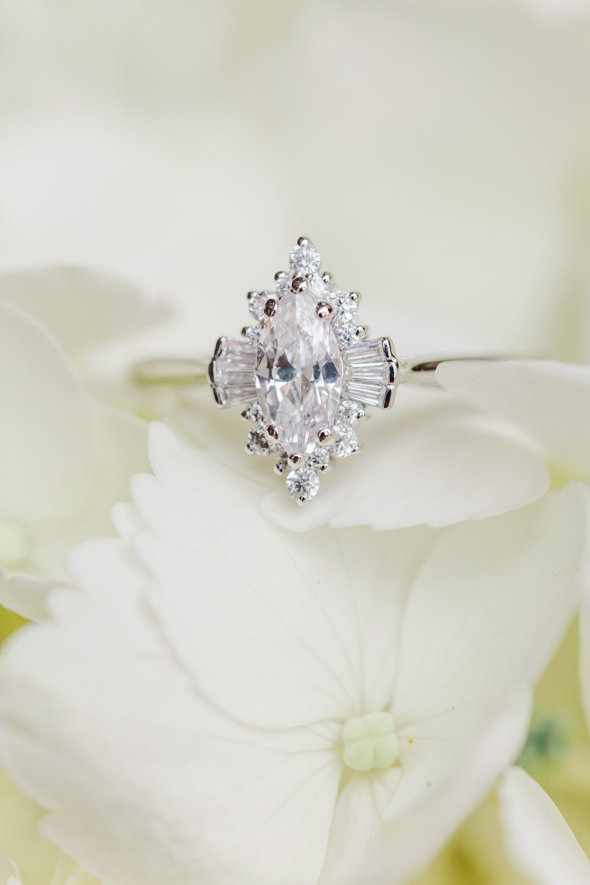 Marquise-cut-diamond-set-in-a-white-gold-engagement-ring