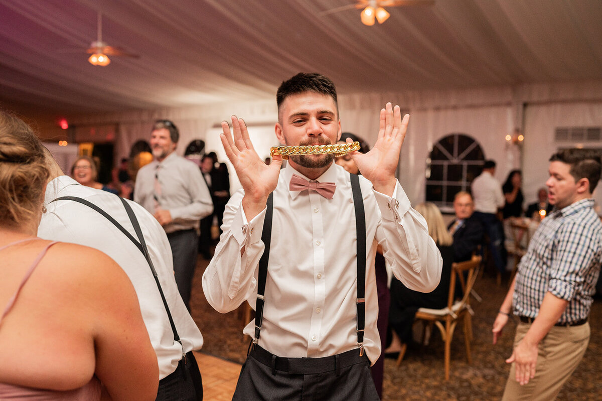 groomsmen having fun