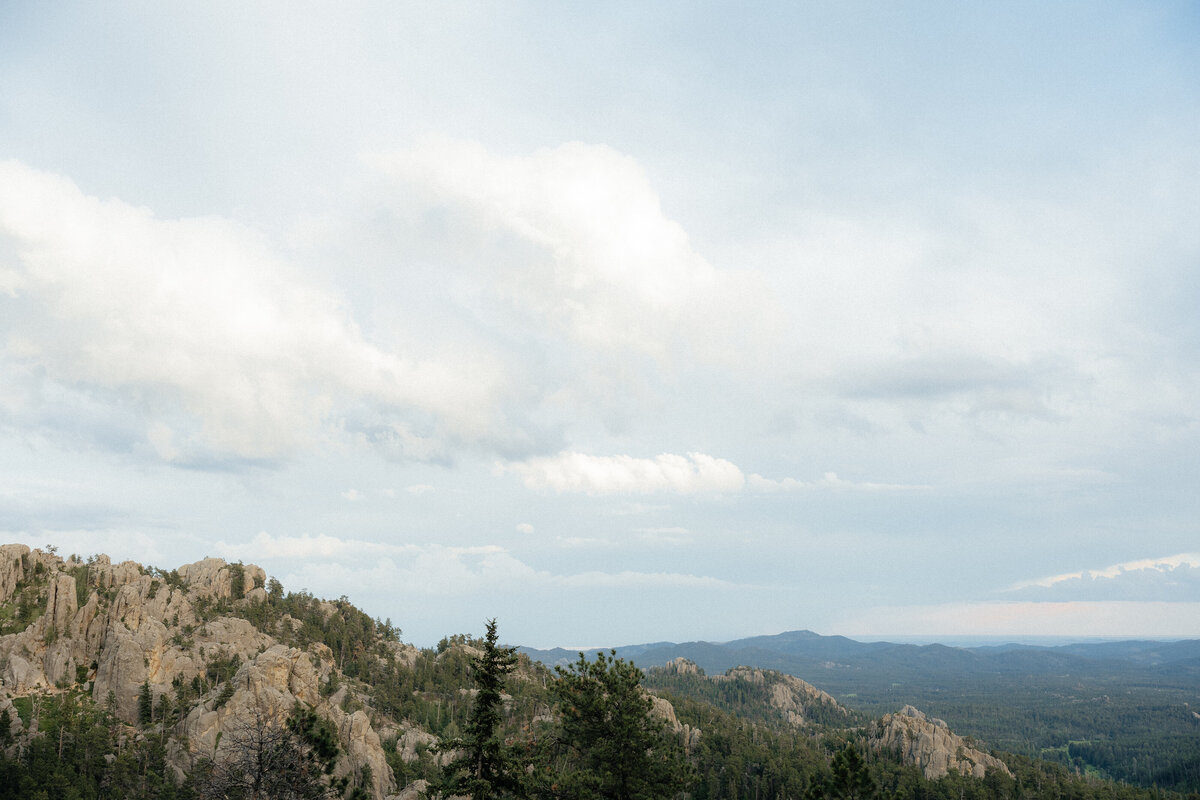 The skies at a South Dakota Elopement.