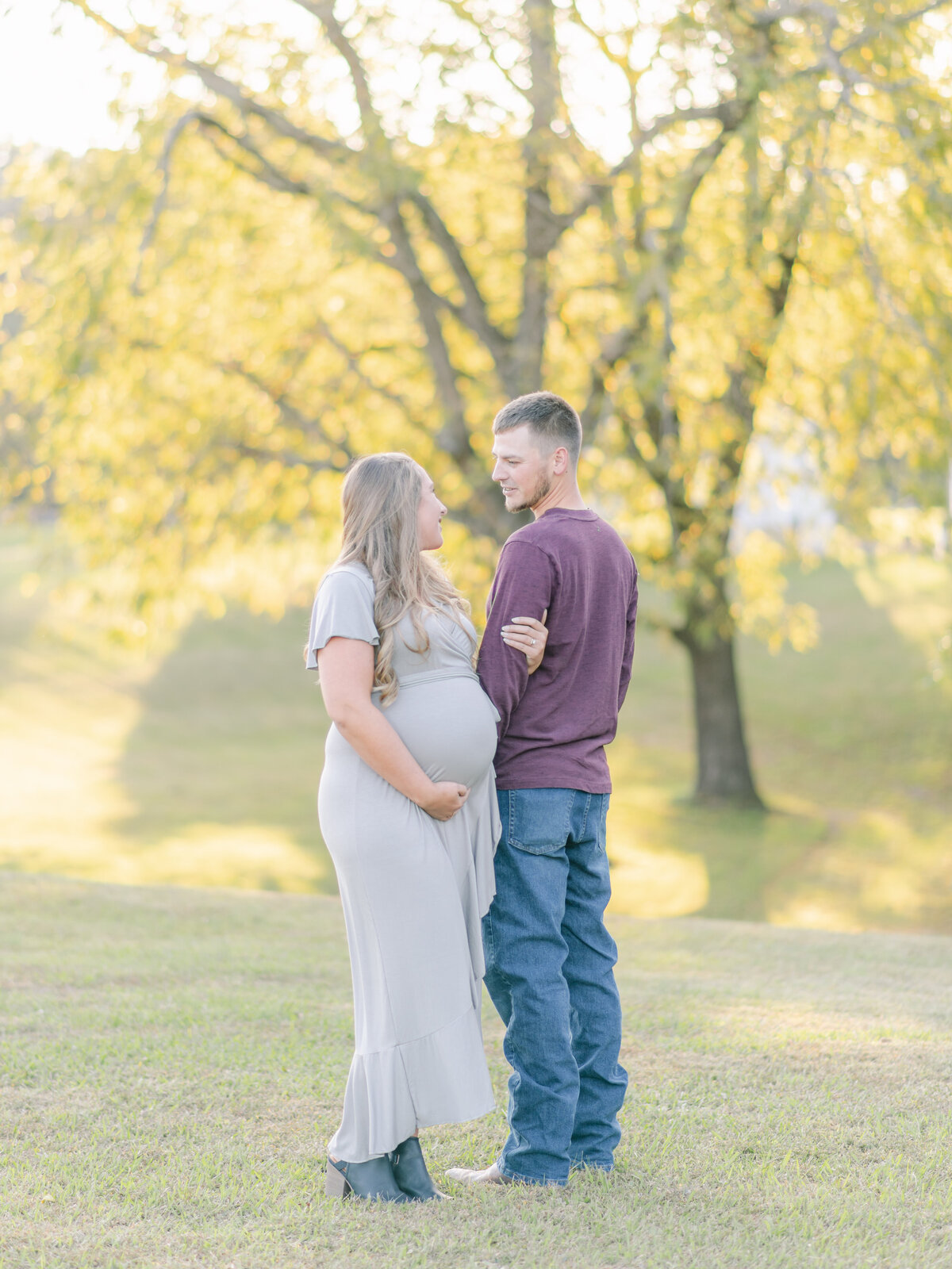 Expecting couples during their session in Richmond Virginia.