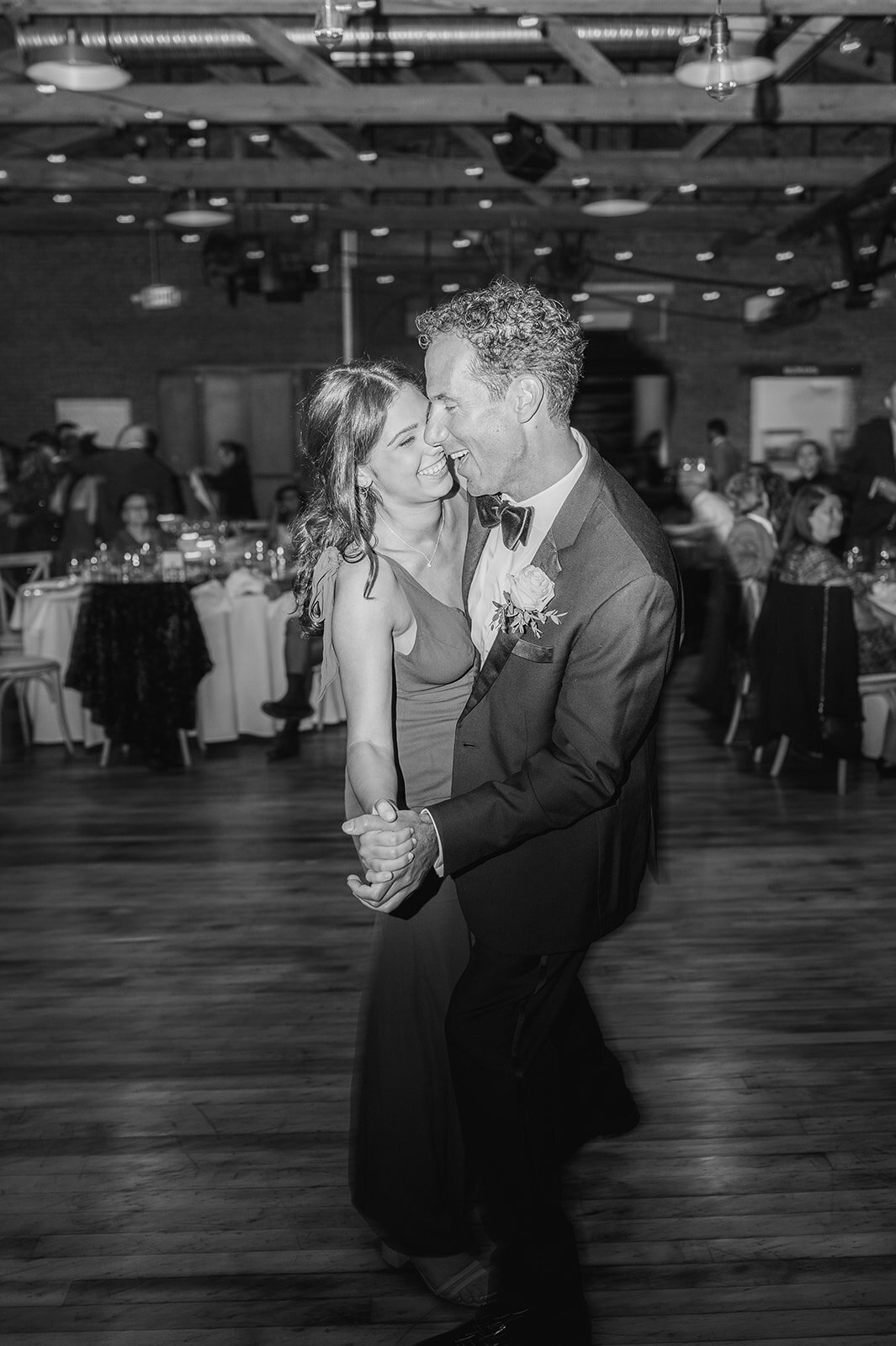 all smiles as people dance during city winery reception