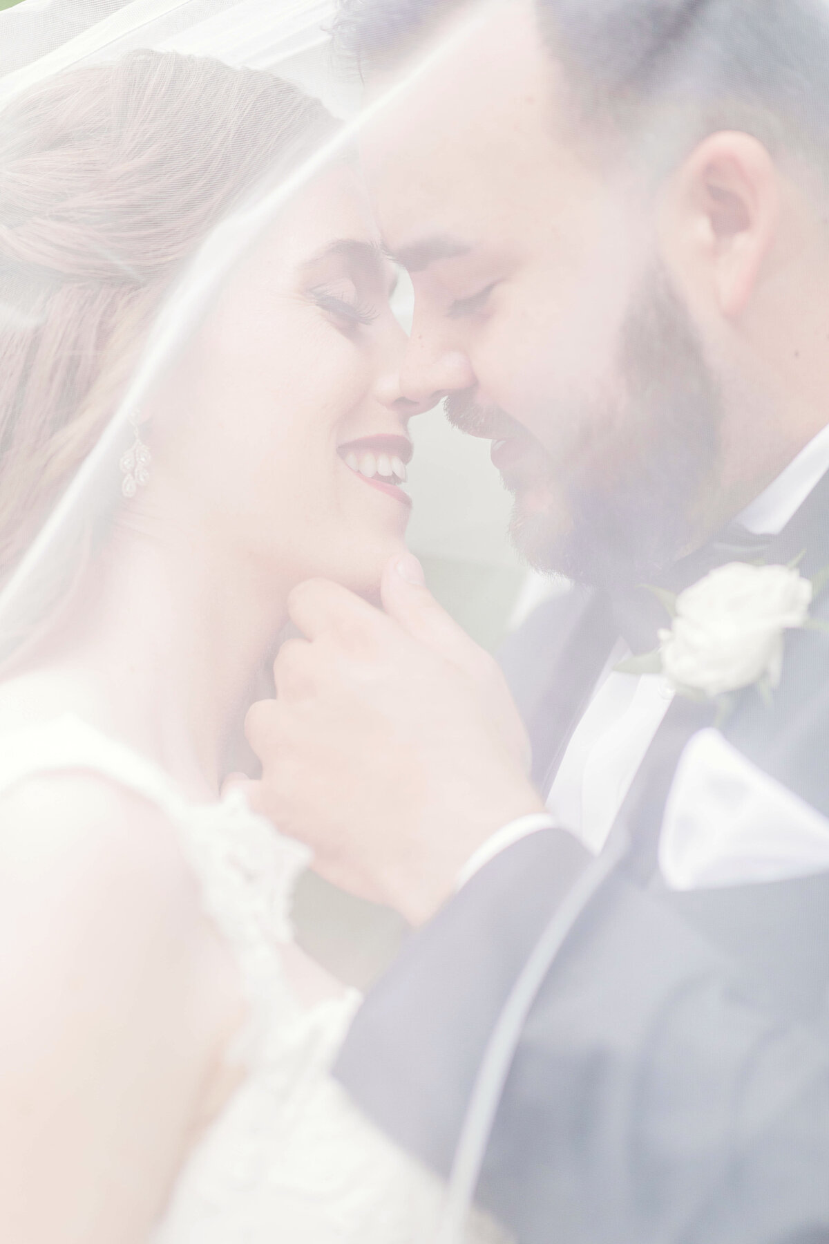 Houston Texas Married Couple under Veil