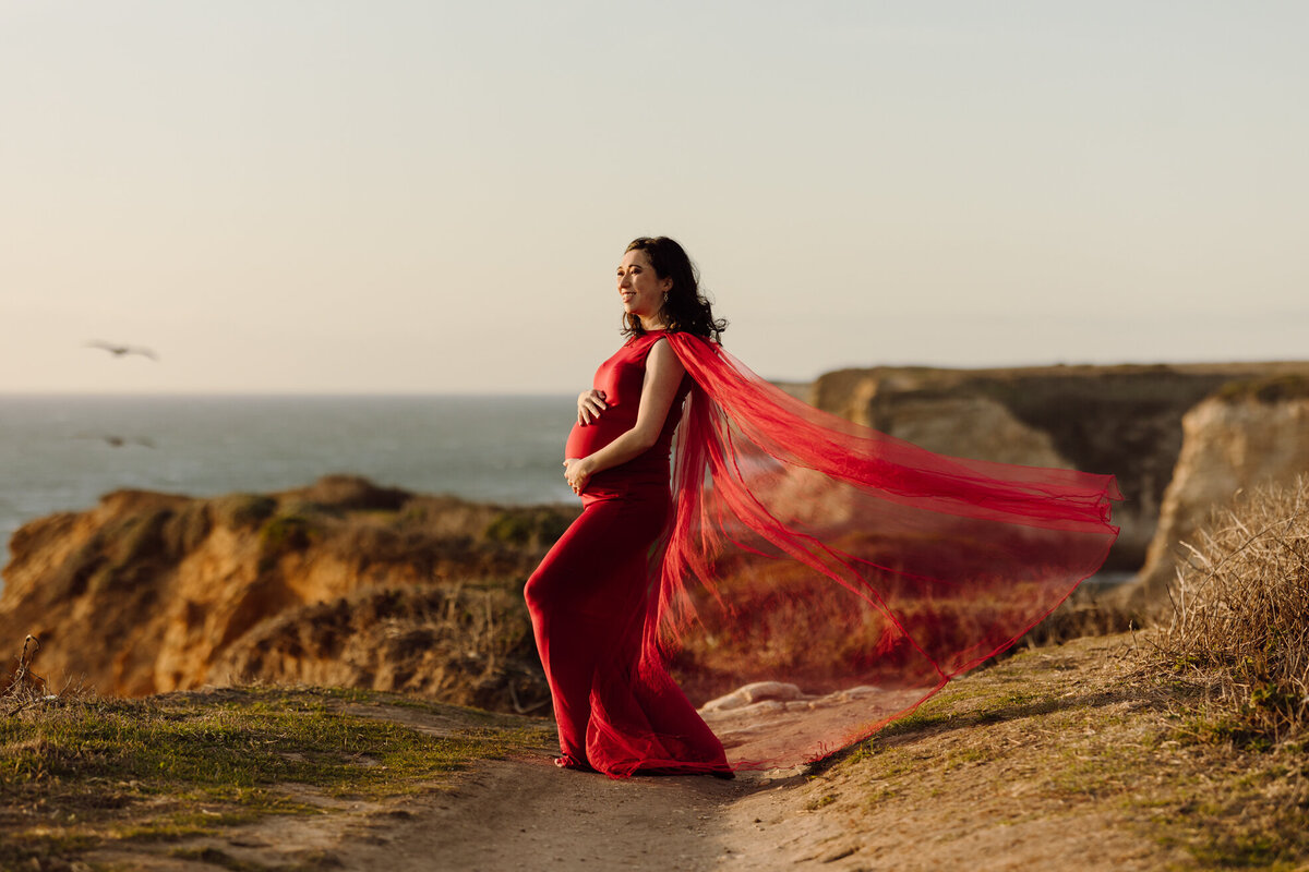 Santa Cruz Forest and Beach Maternity Session Lisa-5