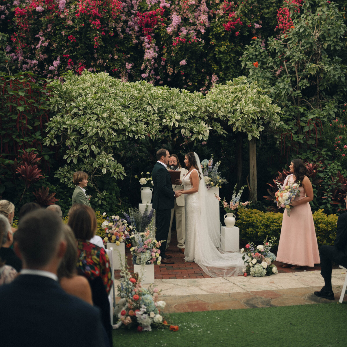Sunken Gardens Saint Petersburg, Florida whimsical disco Garden chic wedding photograph