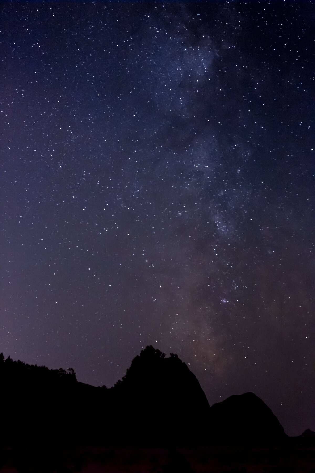 long exposure of night sky oregon