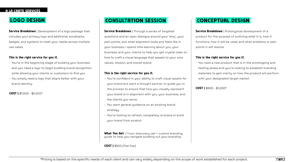 4_A La Carte Services 1