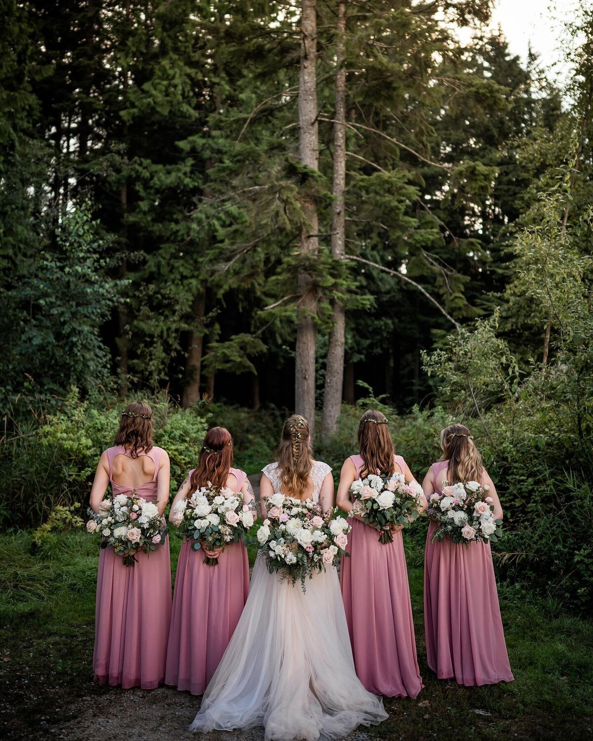 BKC4U WEDDING FLOWERS bride and bridesmaids blush and ivory bkc4u signature bouquets