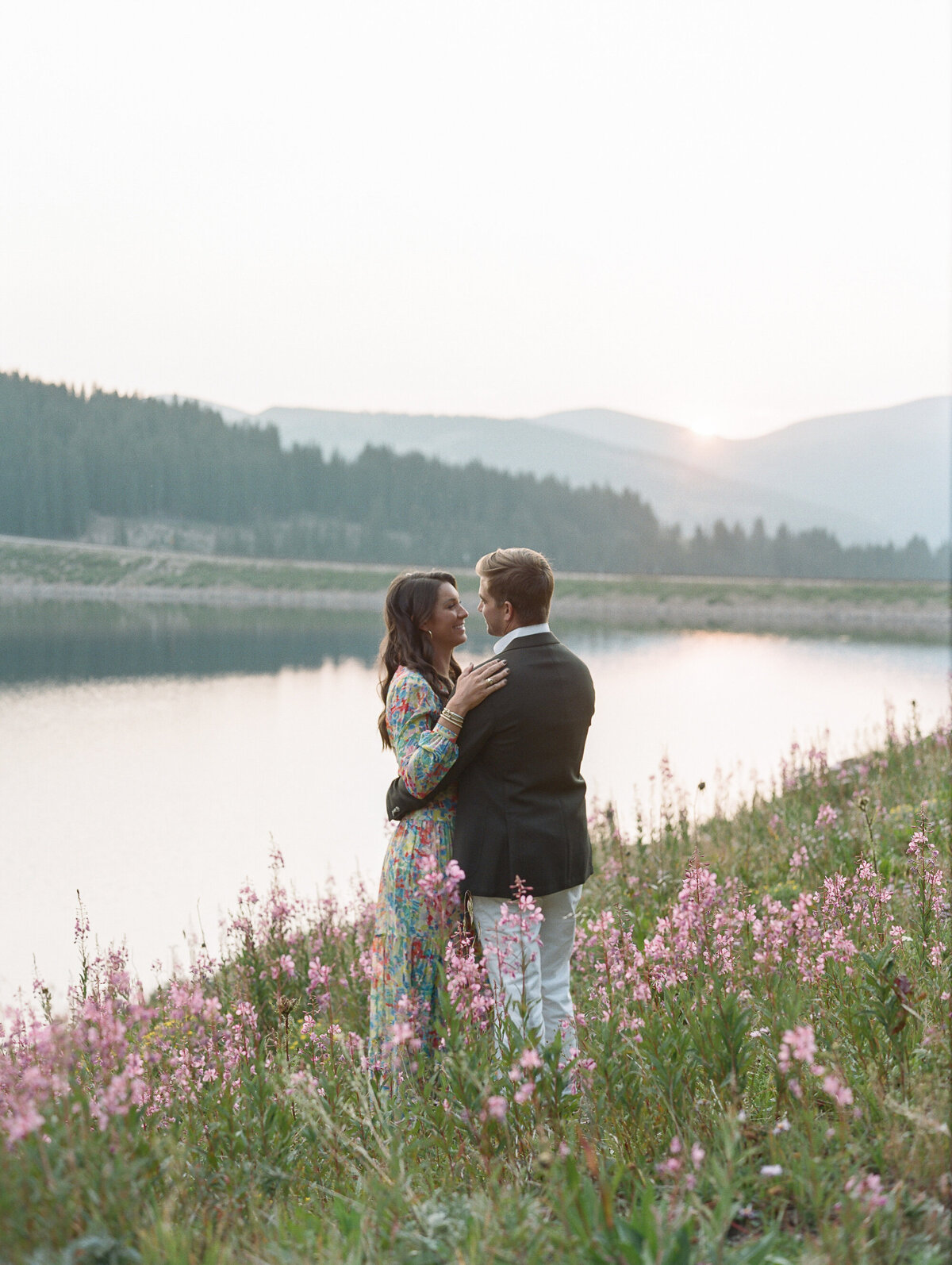 17 Wildflower Mountain Engagement Photography