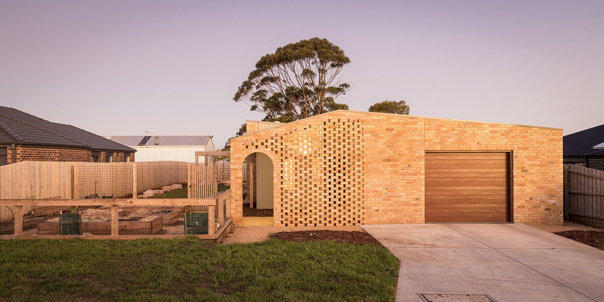 Brick house facade building design