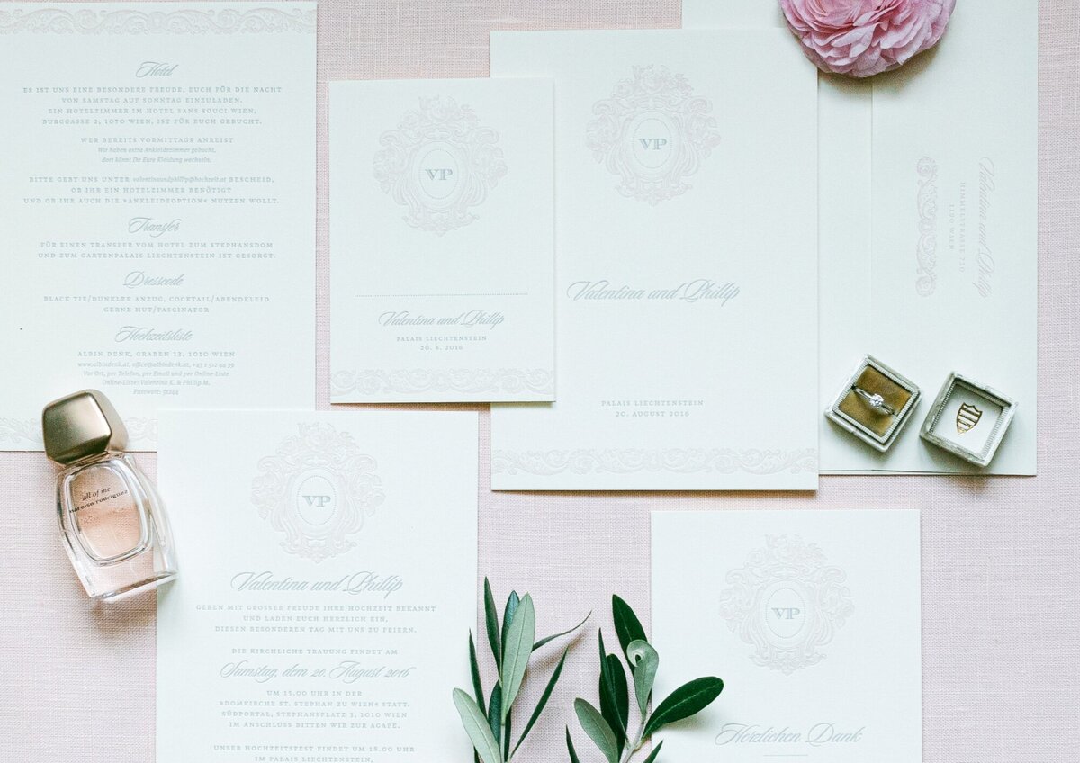 Wedding Stationery Vienna ÈCLAT Destination Weddings