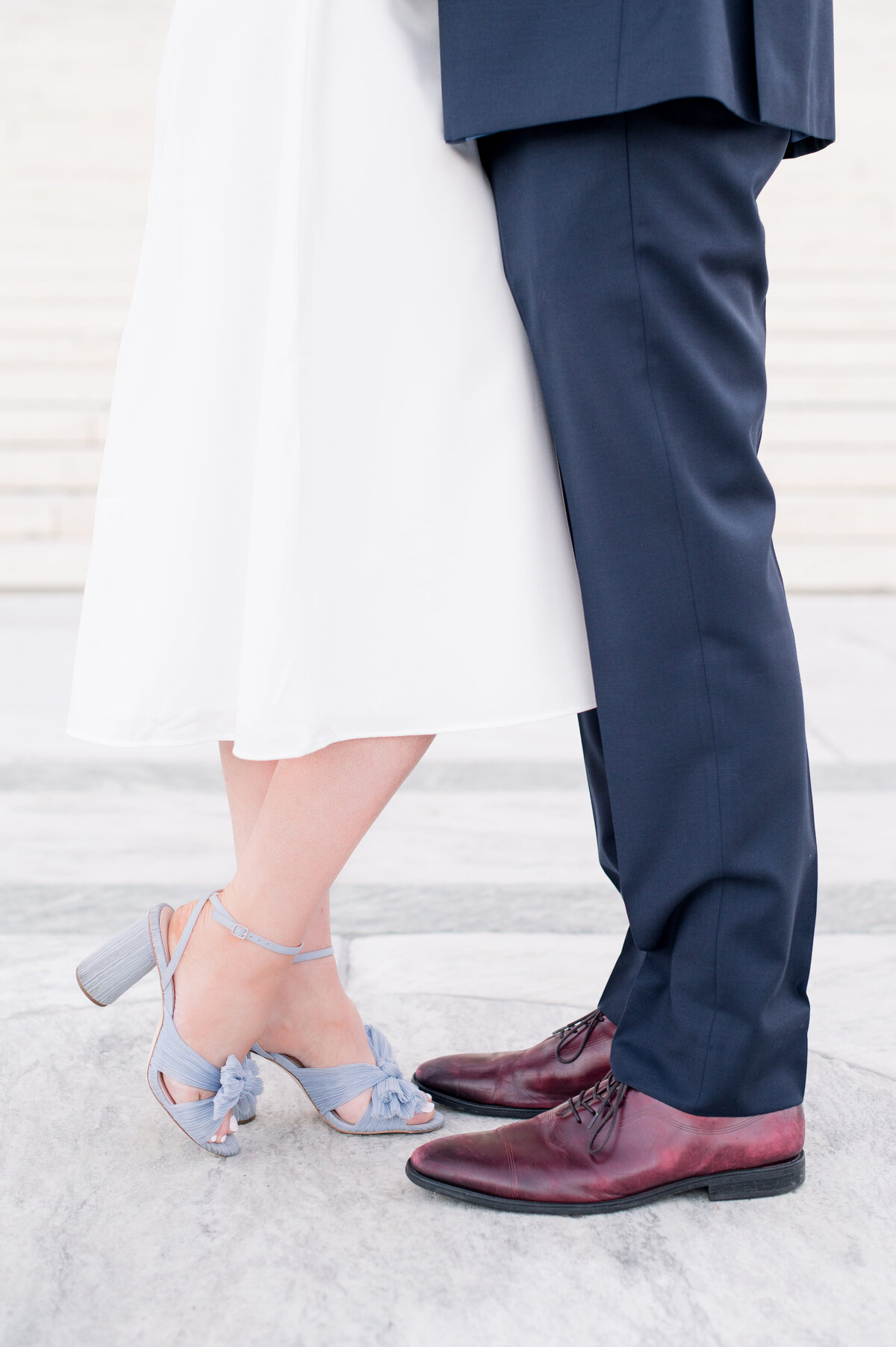 loeffer randall blue shoes for engagement session