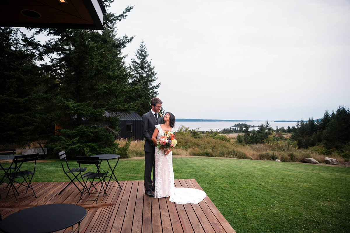 Couple at Saltwater Farm Wedding
