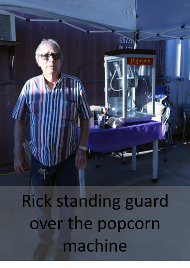 Rick w popcorn machine