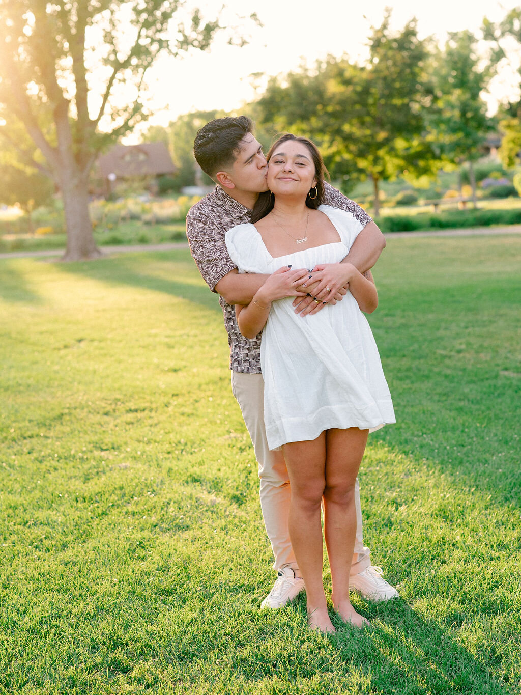 Documentary style engagement portraits in Denver, Colorado.