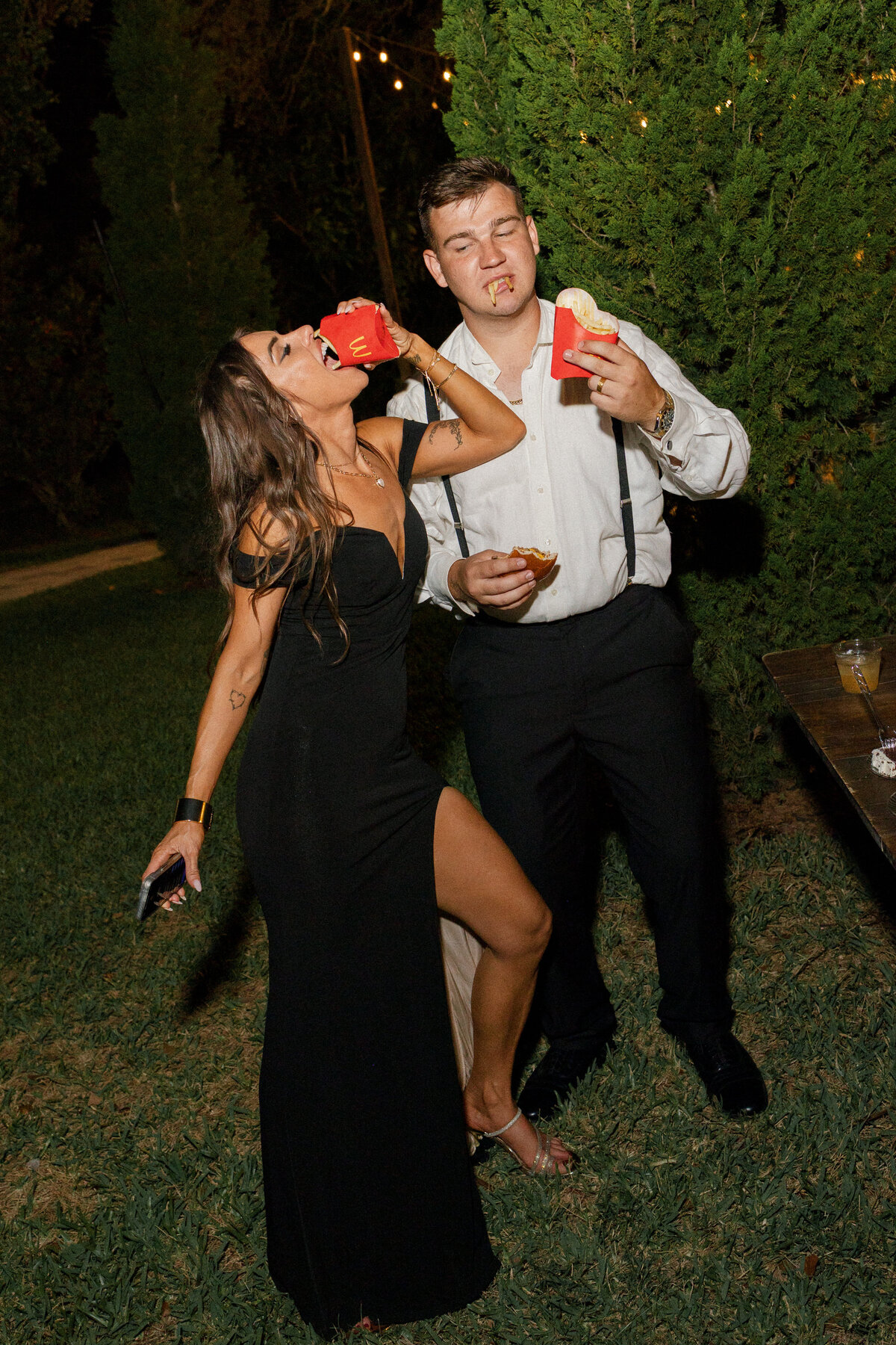 Late night snack at reception at La Casa Toscana Wedding Venue Fort Myers Florida